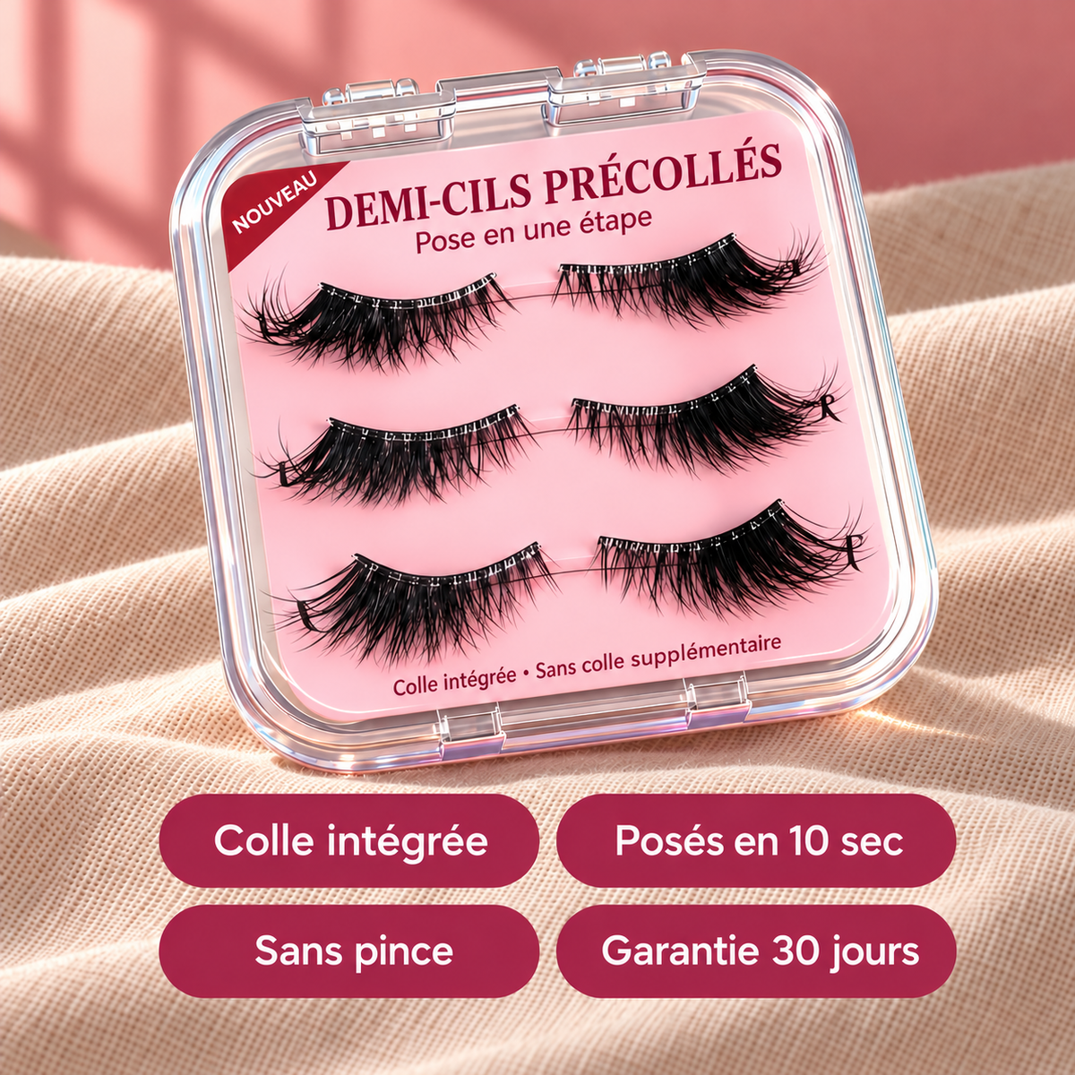 Faux cils précollés