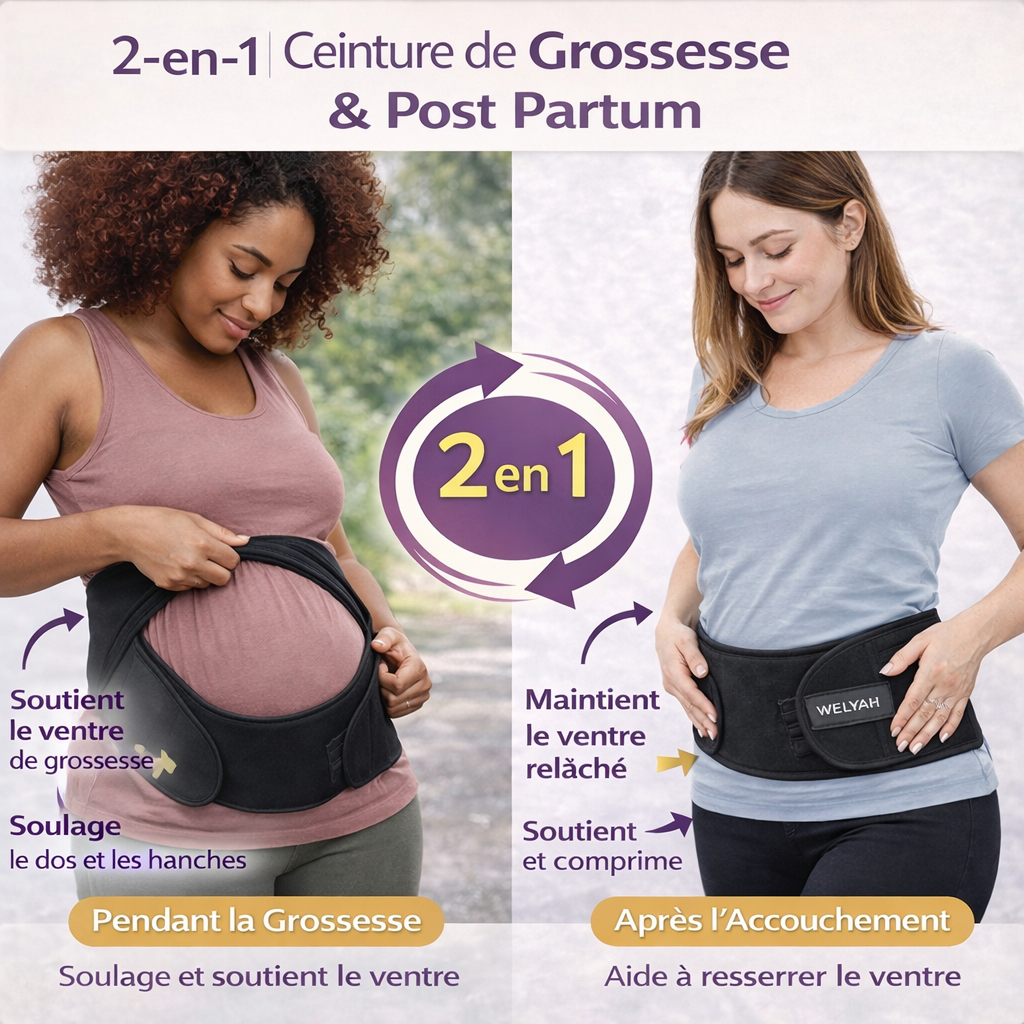 Ceinture 2 en 1 - un soulagement avant et après bébé